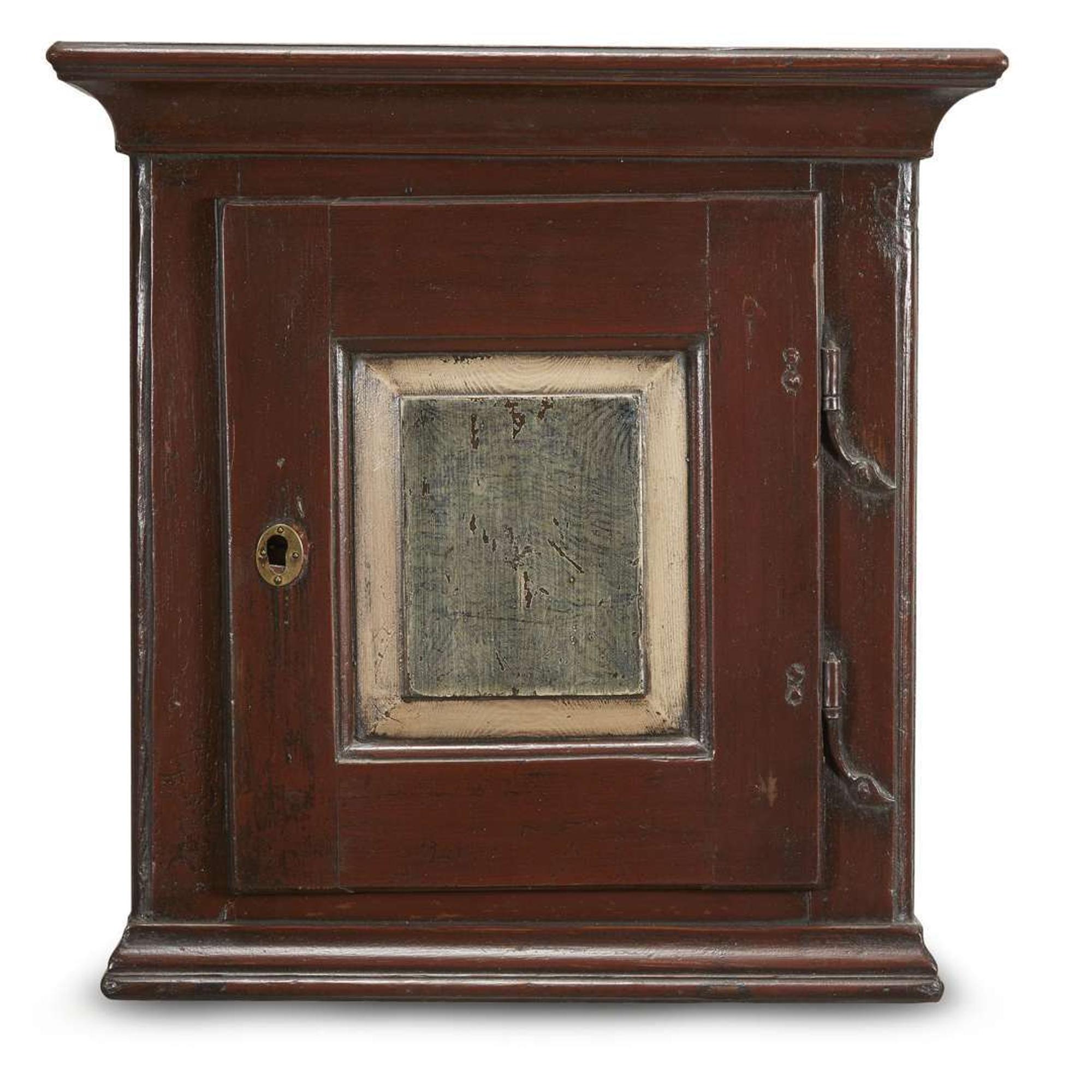 Small painted hanging cupboard Pennsylvania, 18th century