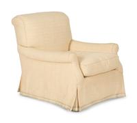 A Contemporary Upholstered Club Chair with Ribbed Upholstery