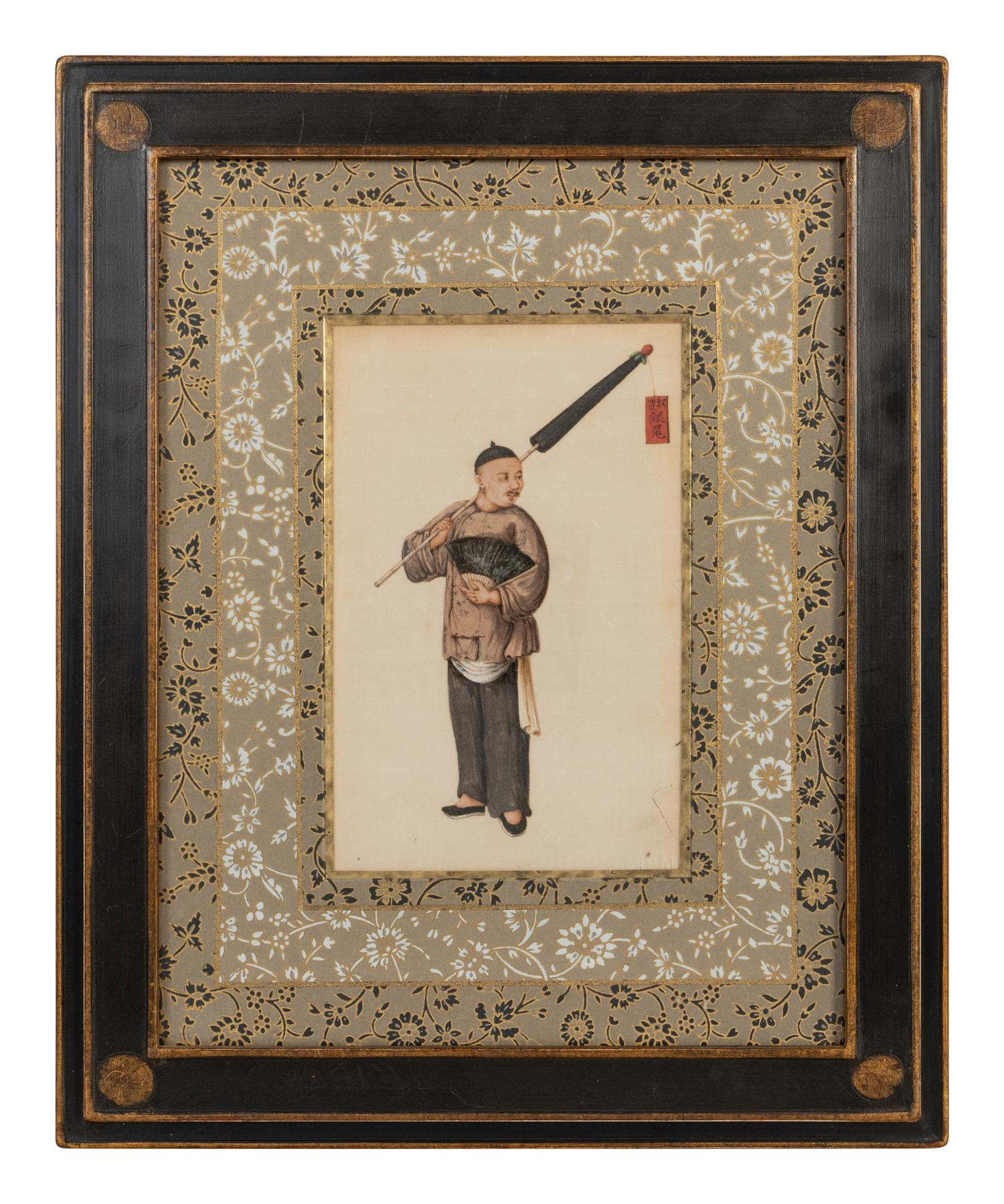 Six Chinese Pith/Rice Paper Paintings — 19TH CENTURY
