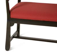 A Modern Asian Style Ebonized Wood Settee