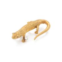 YELLOW GOLD AND DIAMOND LIZARD BROOCH