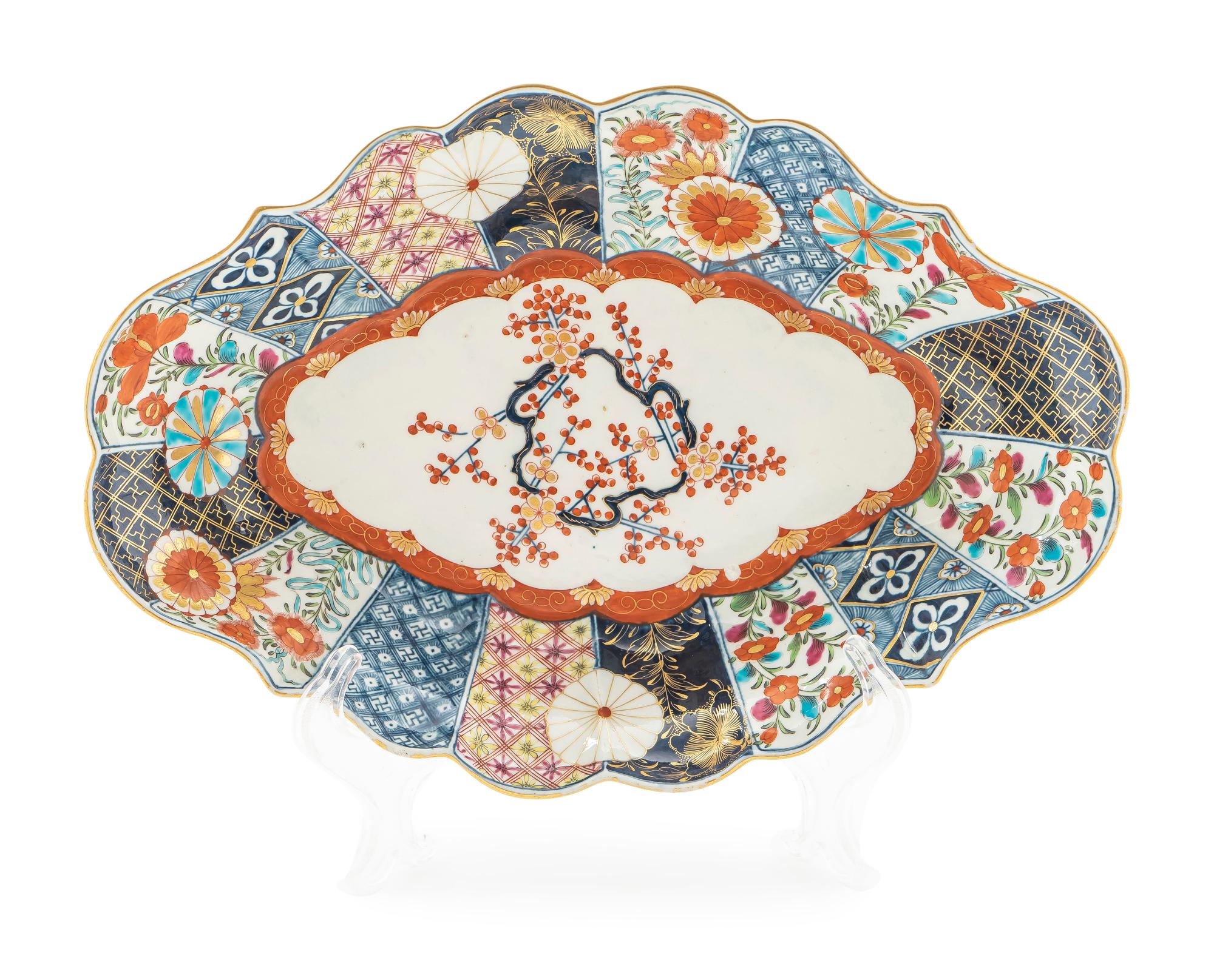 A Worcester Porcelain Diamond-shape Dish — C. 1770