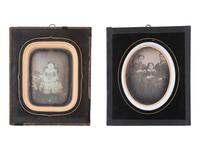[EARLY PHOTOGRAPHY]. 6 European daguerreotypes of children in passe partout mounts.