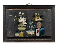 A Pair of Chinese Reverse Glass Paintings