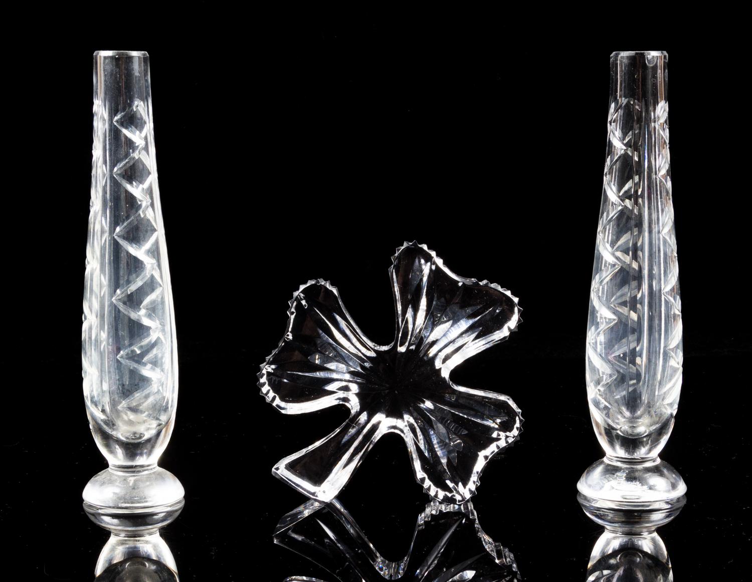 A Collection of Cut Glass Articles Height of tallest 12 1/2 inches.