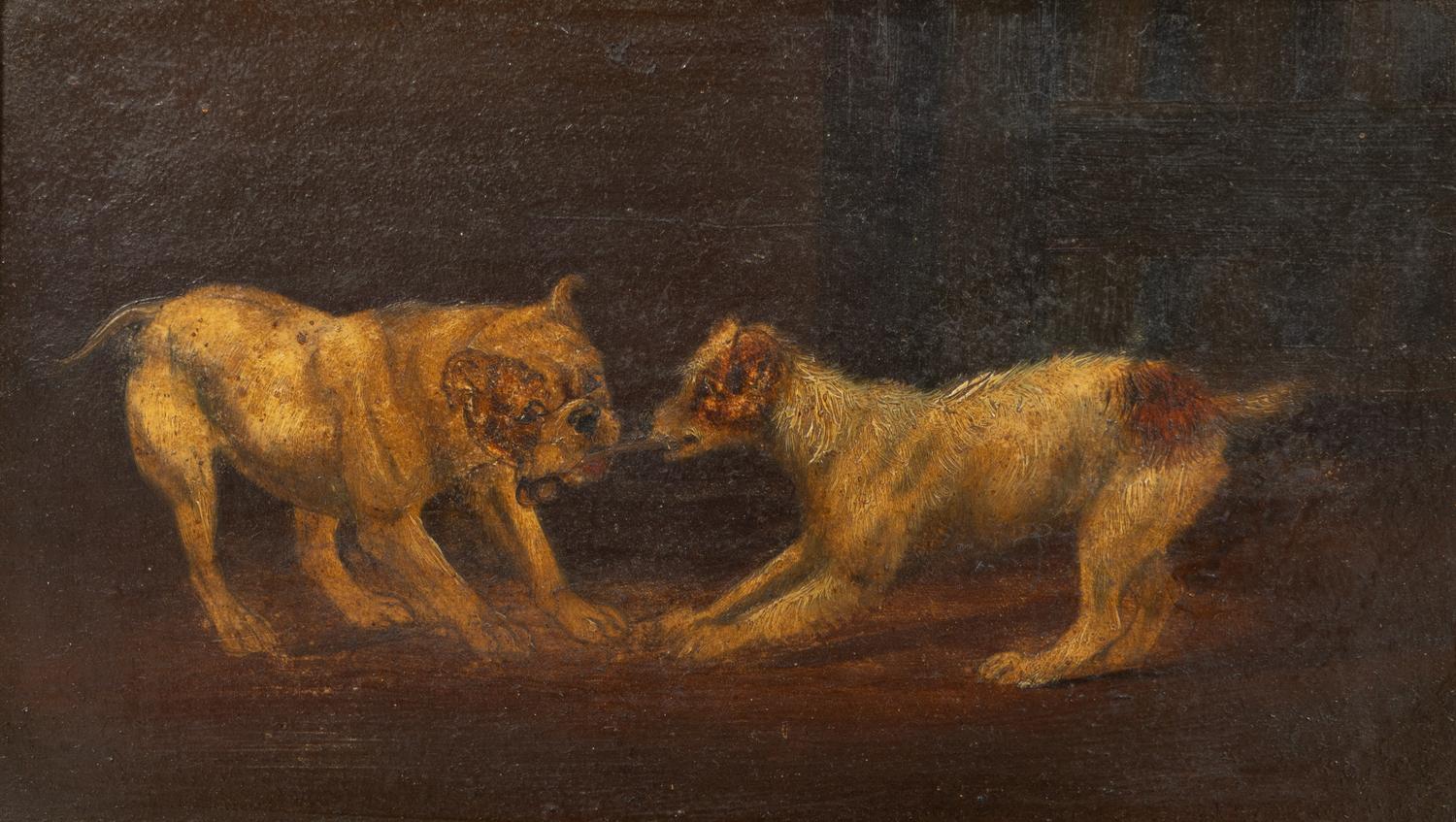 A Group of Three Paintings of Dogs