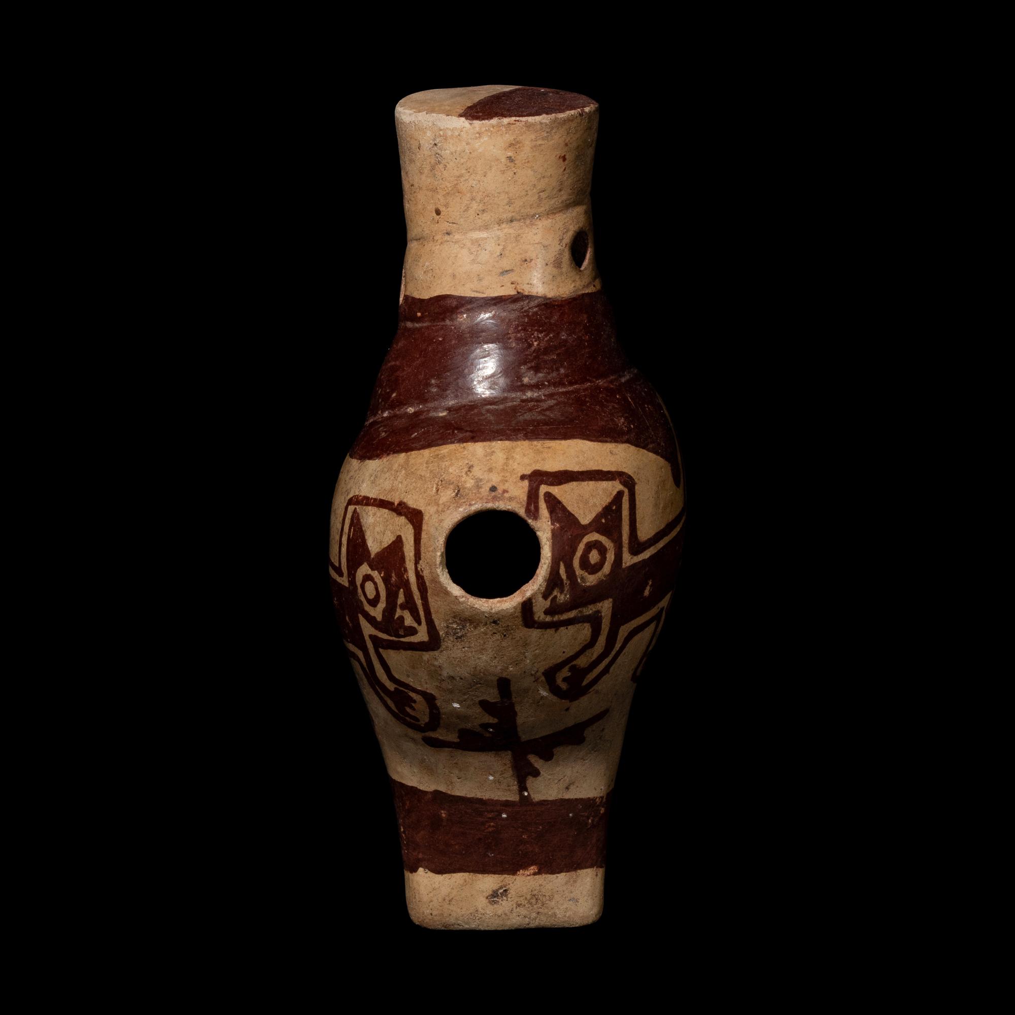 Seven Nariño, Tairona, and Sinu Terracotta Flutes (Ocarinas)