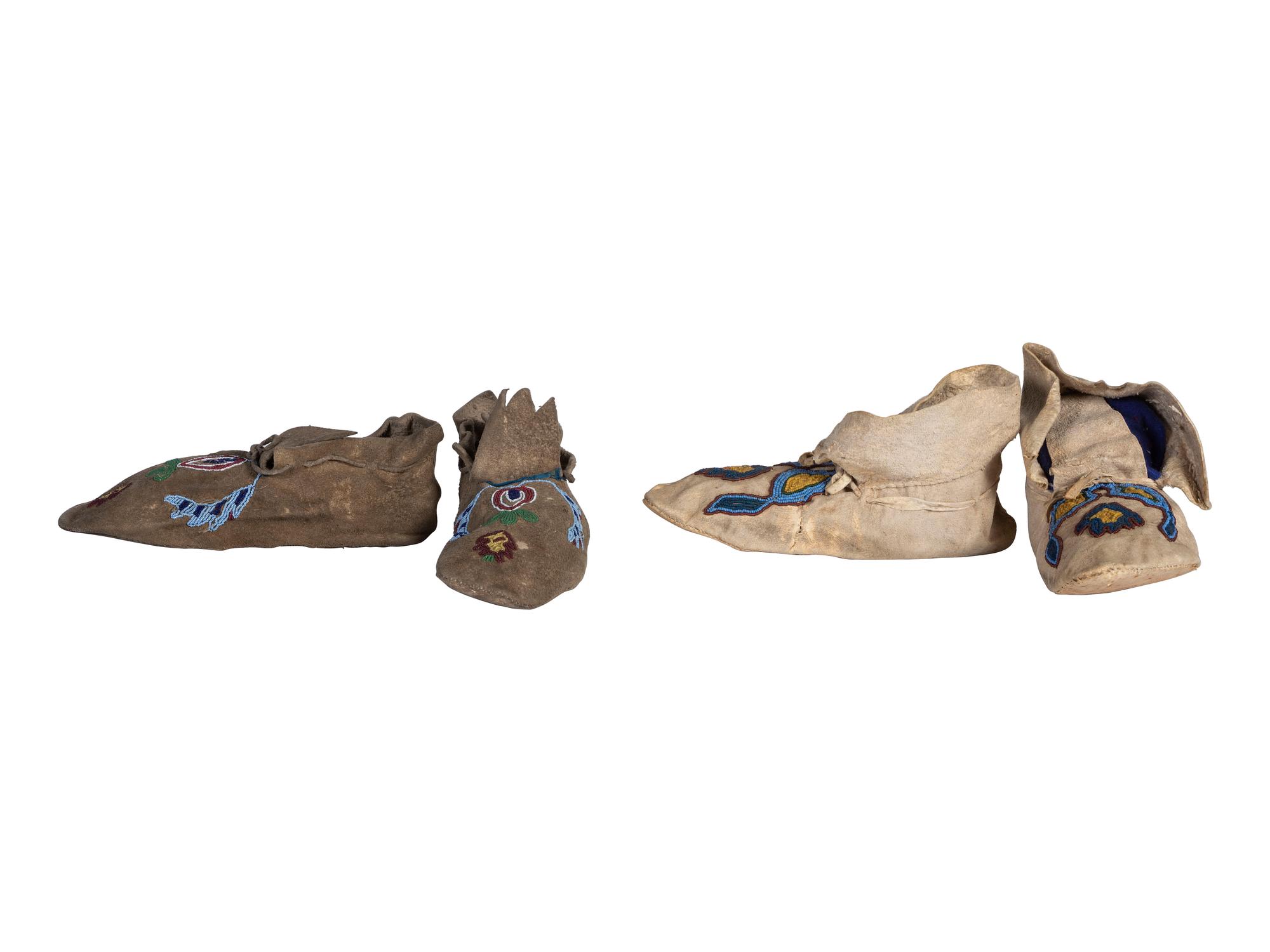 Apsáalooke Beaded Hide Moccasins