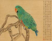 Liu Dan, (Chinese, b. 1953), Green Parrot and Red Parrot (two works).