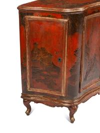 A Pair of Italian Painted Serpentine-Front Cabinets