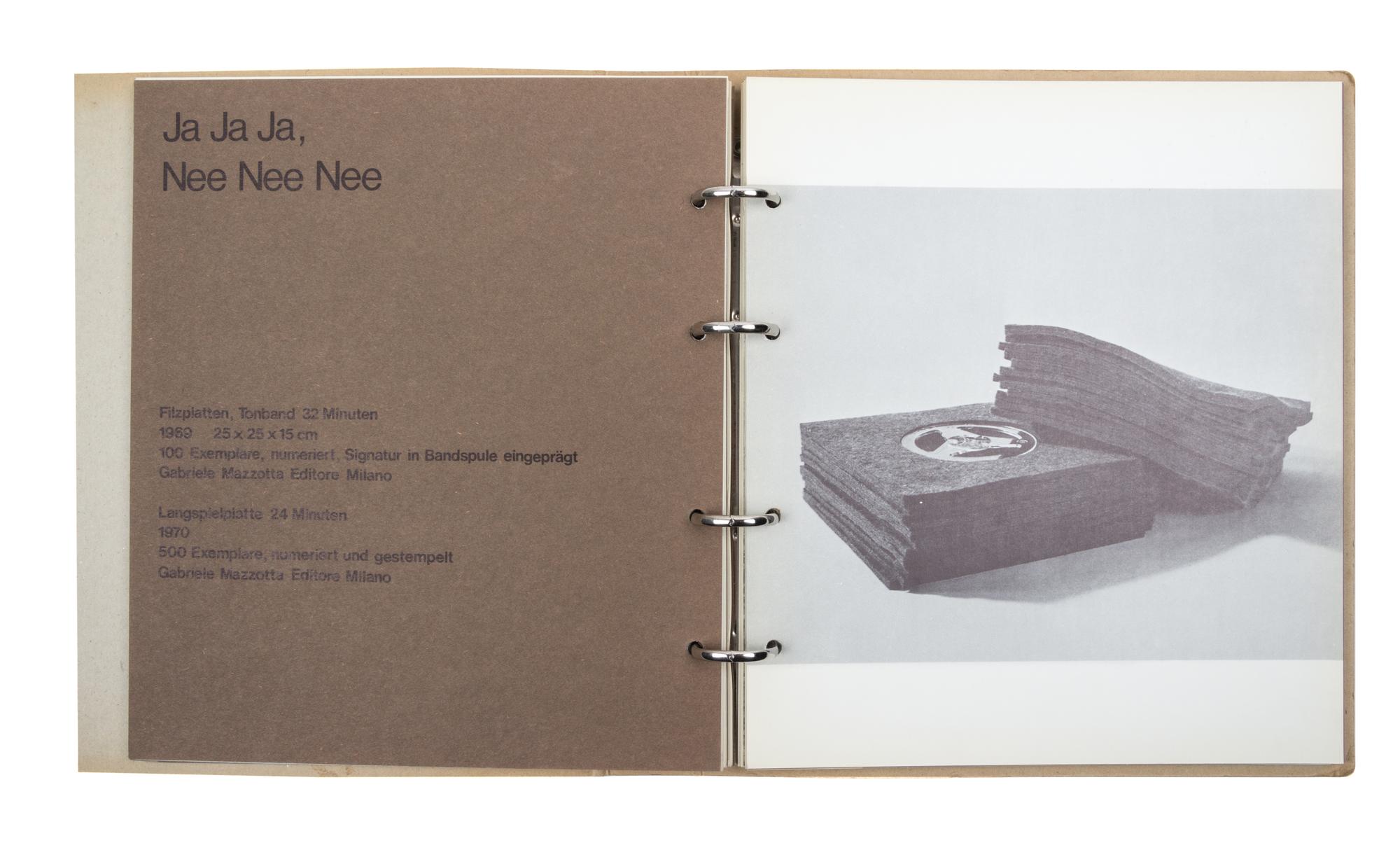 BEUYS, JOSEPH. Multiples + Grafik. Munich, 1971. Limited. With a felt postcard.