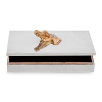 An Hermès Silver-Plate and Brass Horse Decorated Humidor