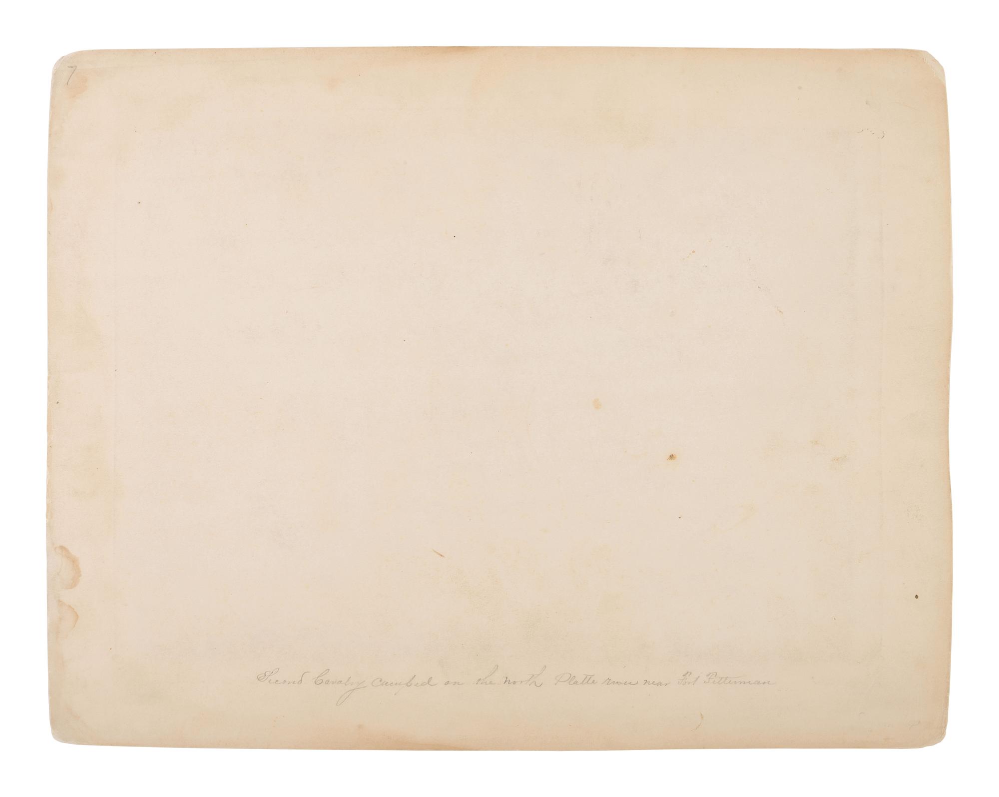HOWARD, Charles (b. ca 1842-?), photographer. Three photographs of Fort Fetterman, Wyoming Territory, incl. camp of the 2nd Cavalry near the North Platte River.