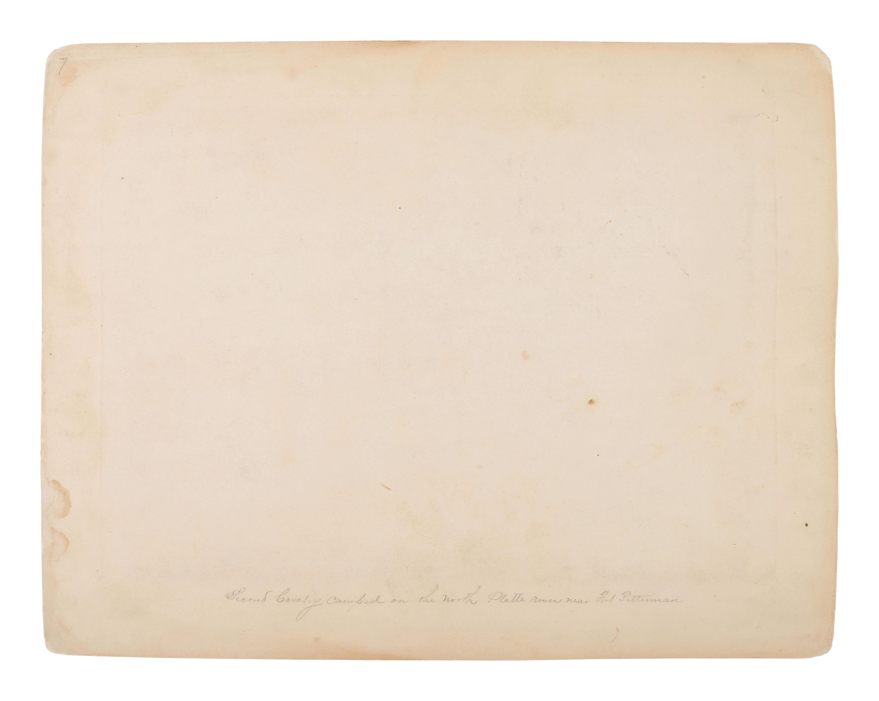HOWARD, Charles (b. ca 1842-?), photographer. Three photographs of Fort Fetterman, Wyoming Territory, incl. camp of the 2nd Cavalry near the North Platte River.