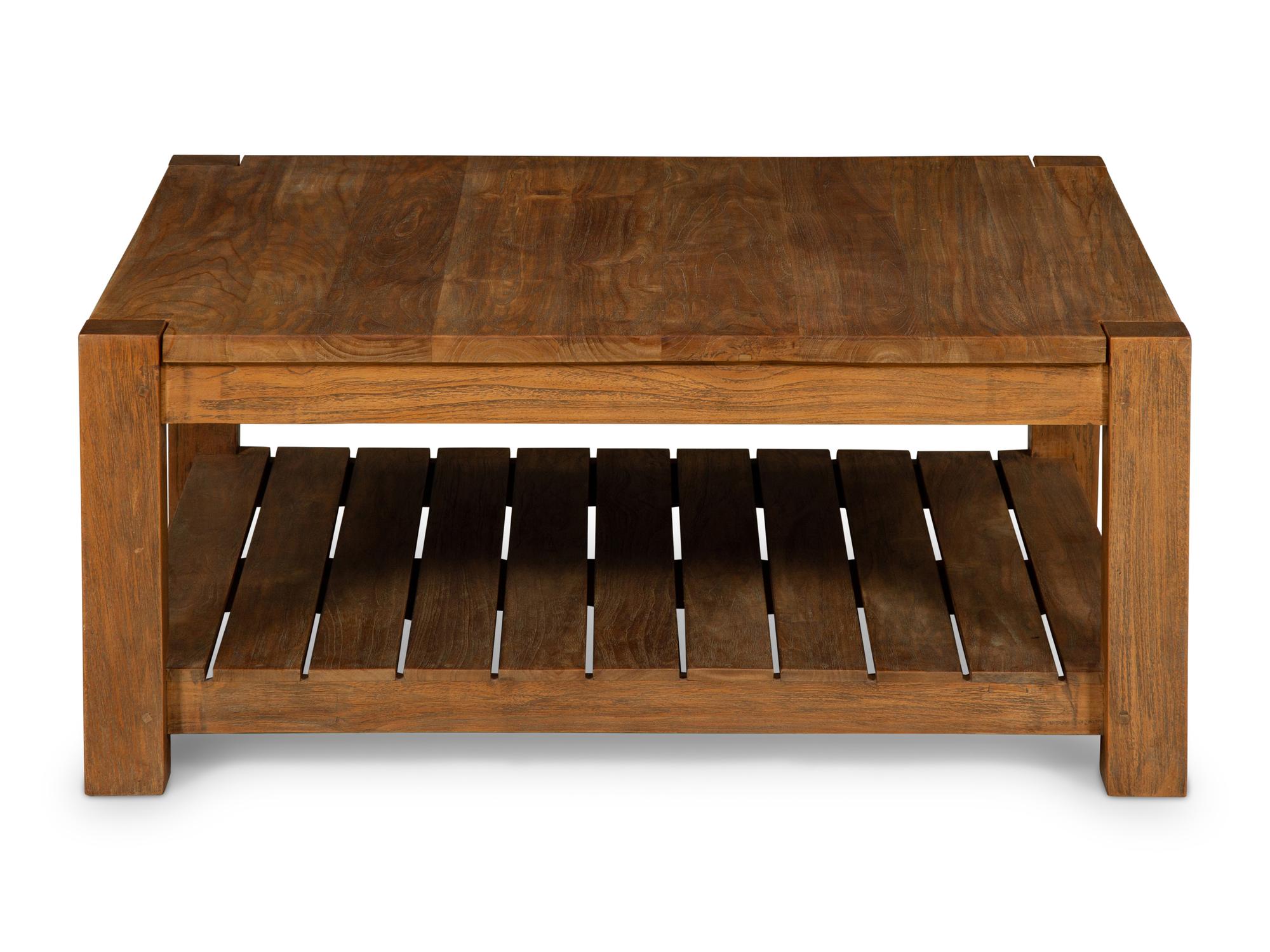 A Contemporary Walnut Slat Coffee Table
