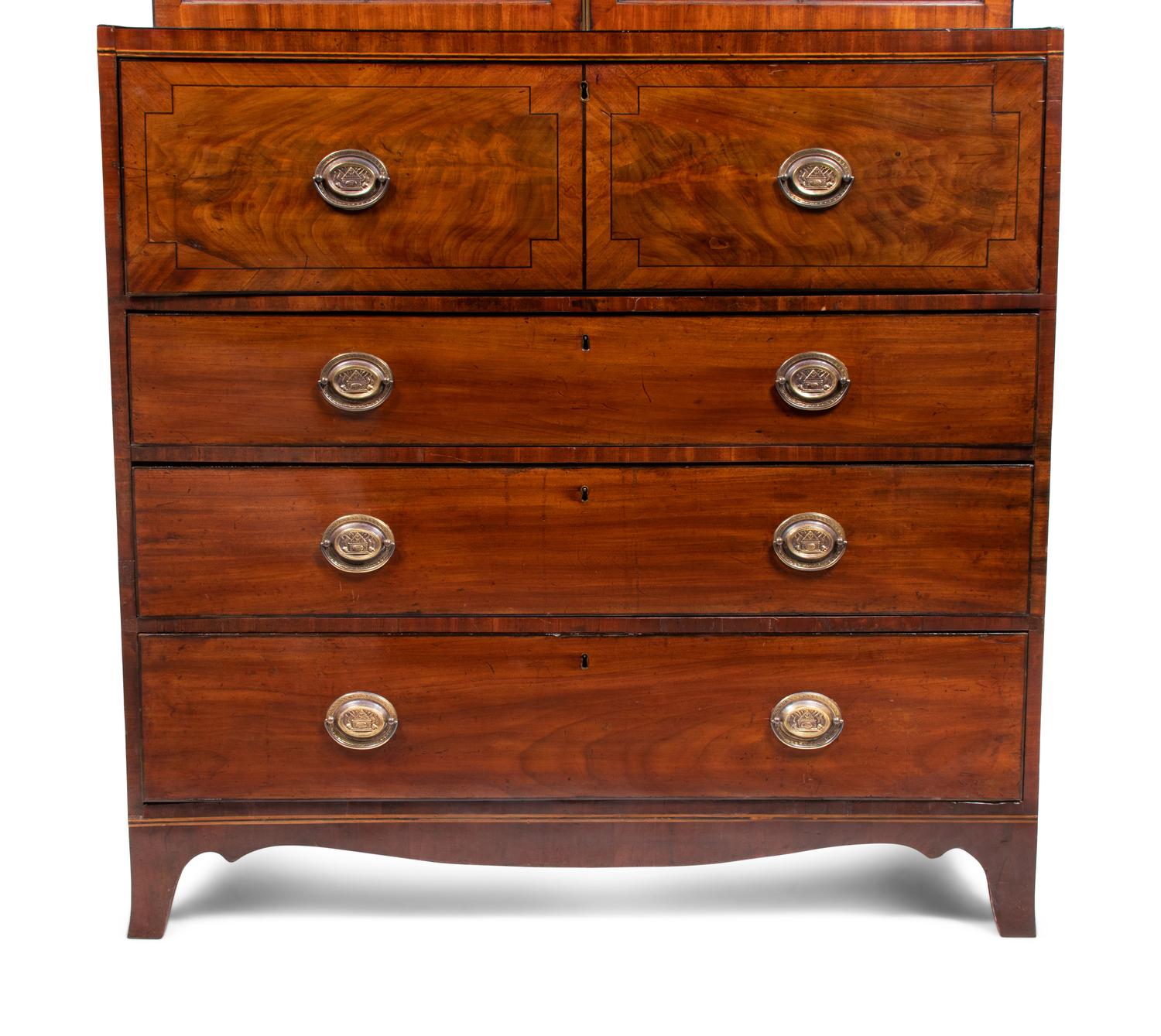 A George III Mahogany Secretary Bookcase