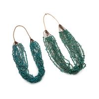 Pueblo Multi-Strand Necklaces, with Turquoise Nuggets and Heishi