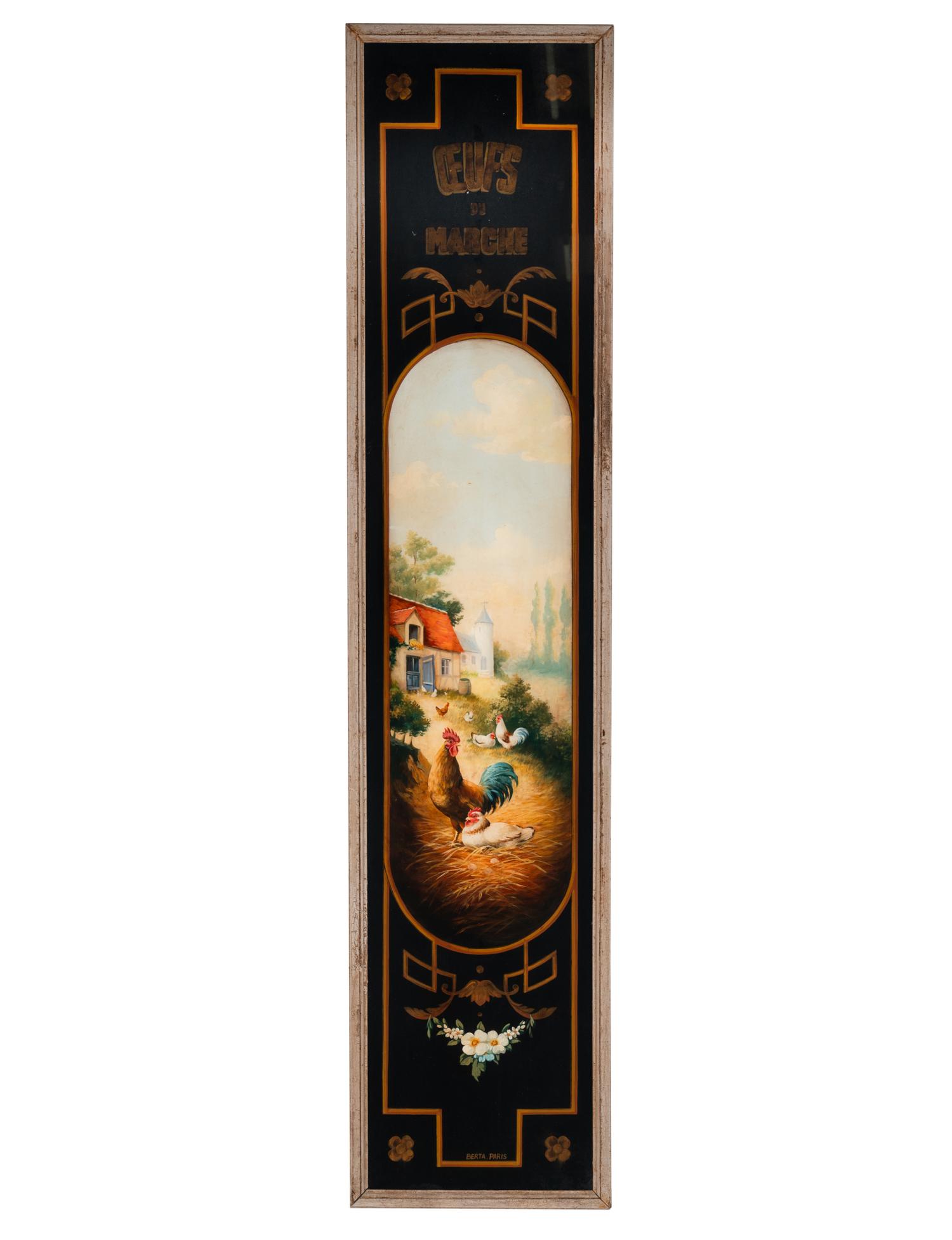A French Painted Canvas Shop Sign