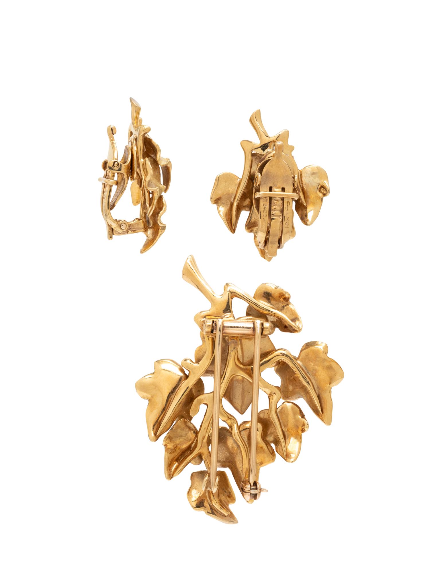 COLLECTION OF YELLOW GOLD IVY JEWELRY