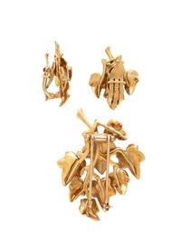 COLLECTION OF YELLOW GOLD IVY JEWELRY