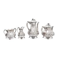 A Victorian Silver Four-Piece Tea and Coffee Service