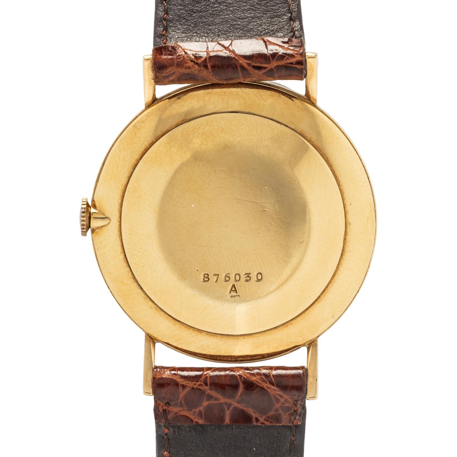 JAEGER-LECOULTRE, 18K YELLOW GOLD WATCH WITH JLC BUCKLE