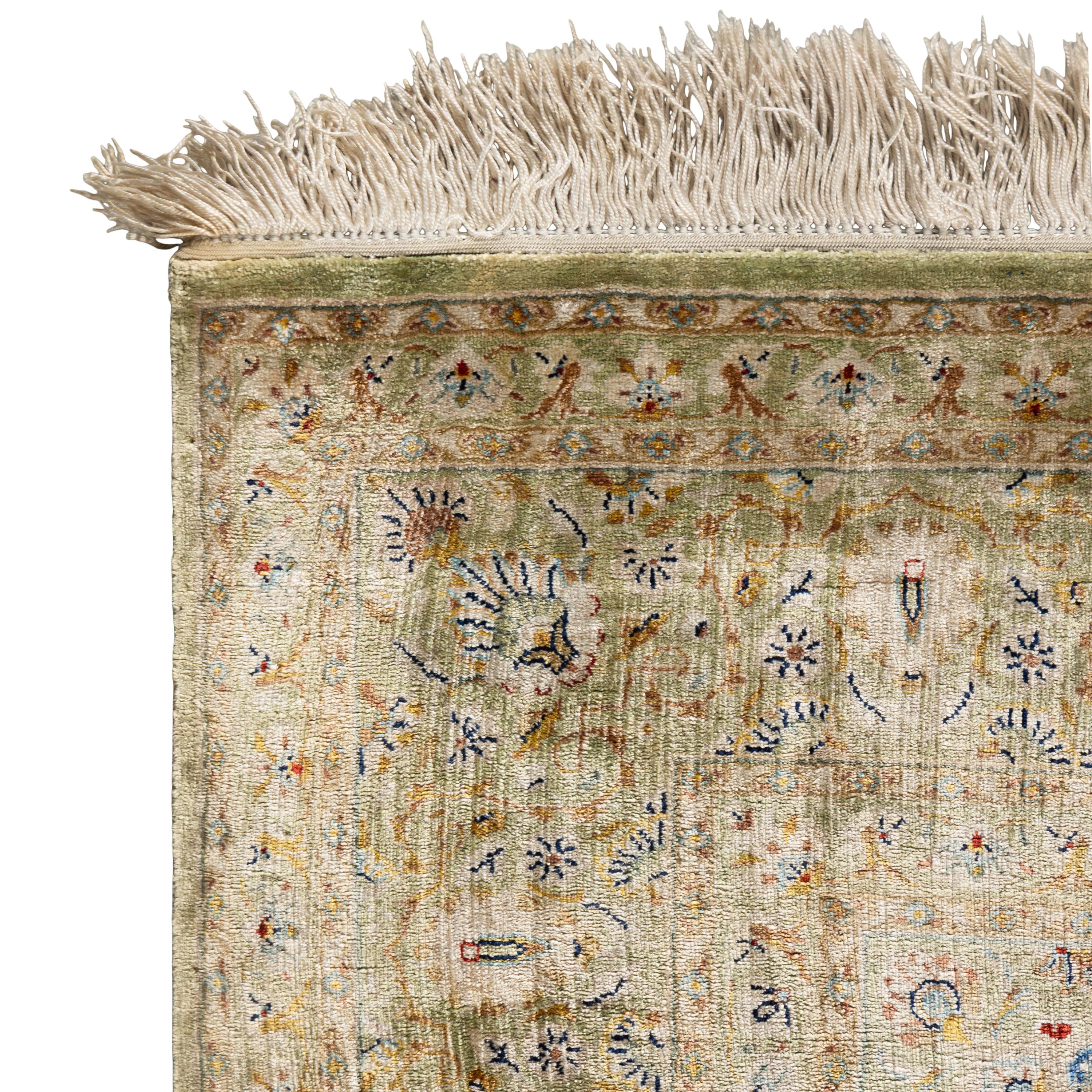A Qom Silk Rug