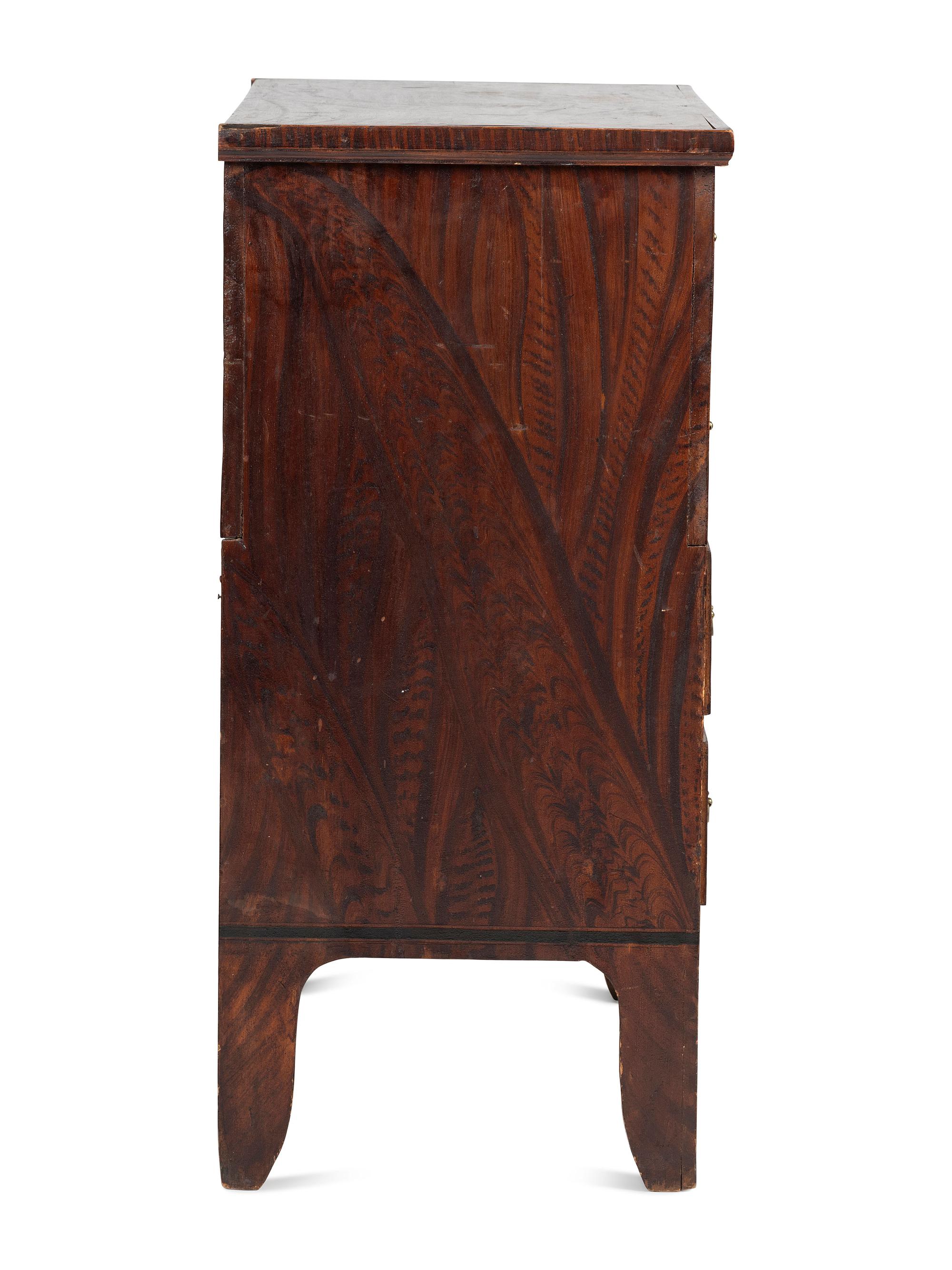 A Country Grain Painted Maple Two-Drawer Blanket Chest