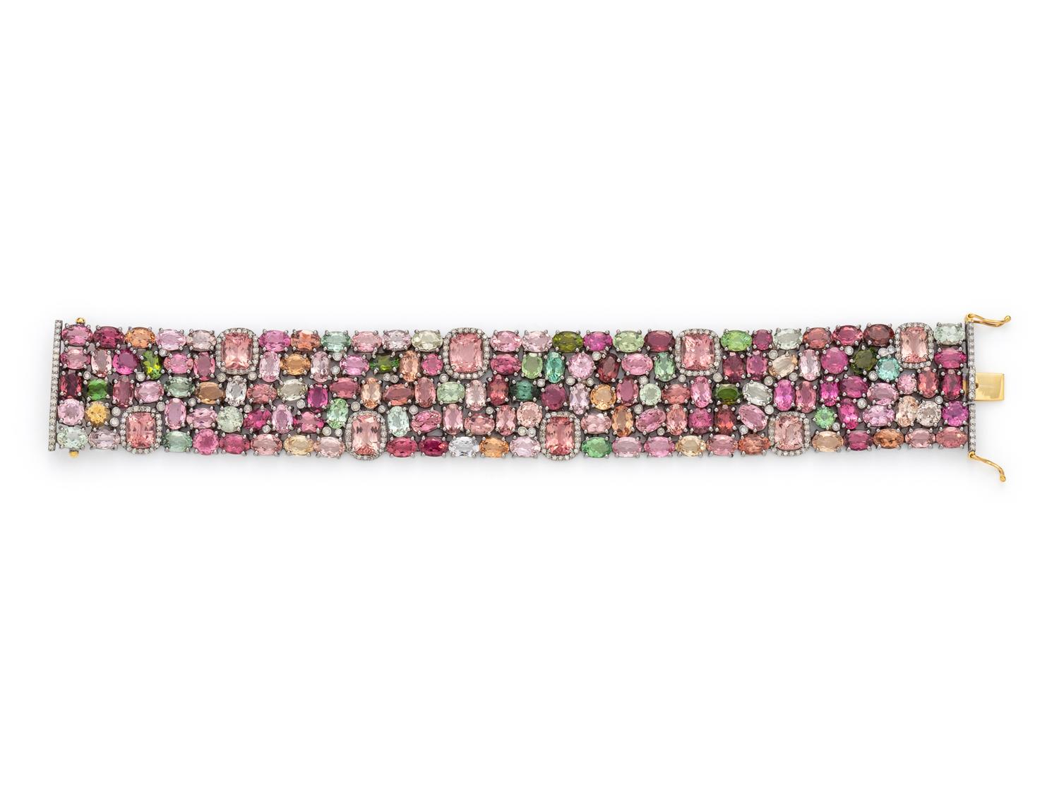 TOURMALINE AND DIAMOND BRACELET