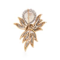 OPAL AND DIAMOND BROOCH