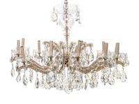 A Cut Glass Twelve-Light Chandelier