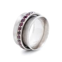 GABRIEL OFIESH, PLATINUM AND RUBY 'ORBIT' RING