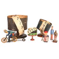 Three Zoetropes and A Group of Patriotic Toys