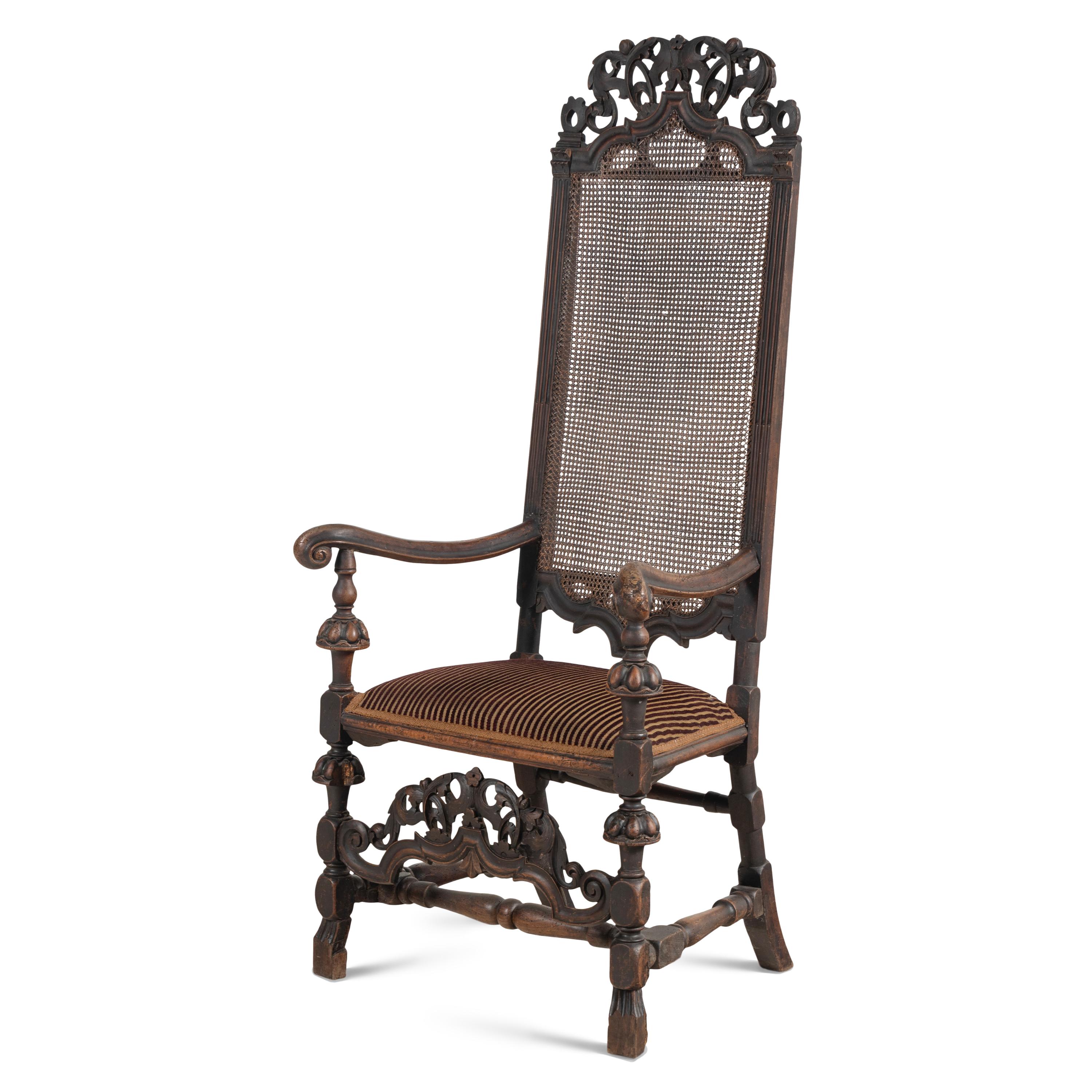 A William and Mary Walnut Armchair