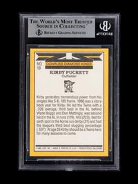 A 1987 Donruss Diamond Kings Kirby Puckett Signed Autograph Baseball Card No. 19 (Beckett Authentication Services BAS Certified)