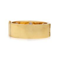 BICOLOR GOLD AND DIAMOND BANGLE BRACELET