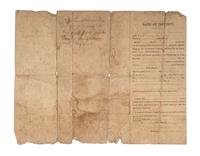 [CIVIL WAR]. Discharge certificate for formerly enslaved African American soldier John Howard of Shelby County, KY.