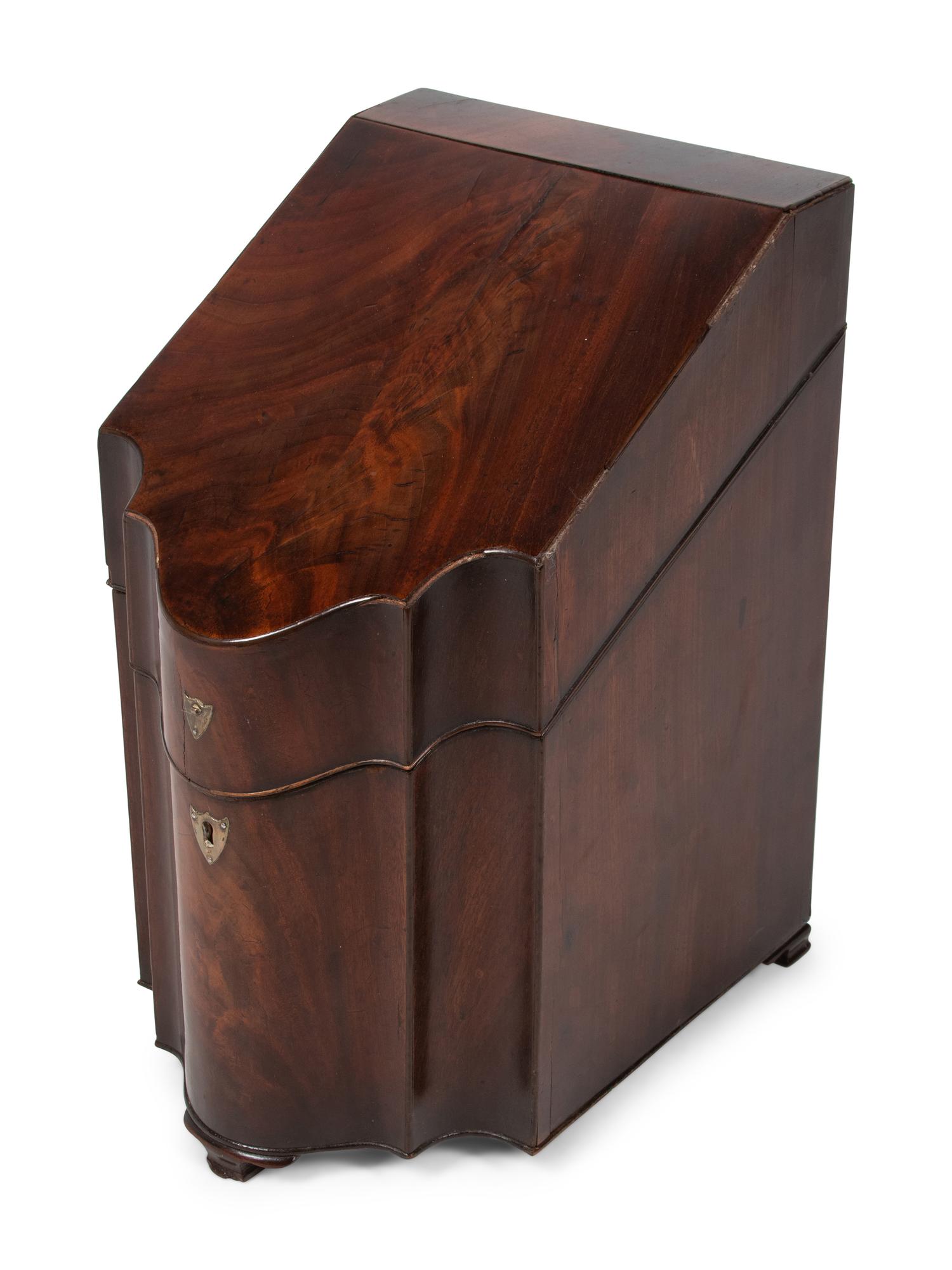 A George III Mahogany Cutlery Box