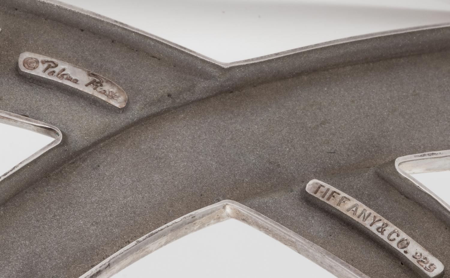 A Sterling Silver 'X' Brooch, Paloma Picasso for Tiffany & Co.,