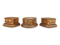 A Group of Three P.E. Guerin Gilt Bronze Garniture Stands