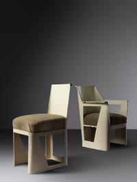 Two Chairs, c. 1930 Pierre Laborie-Labor Metal, France