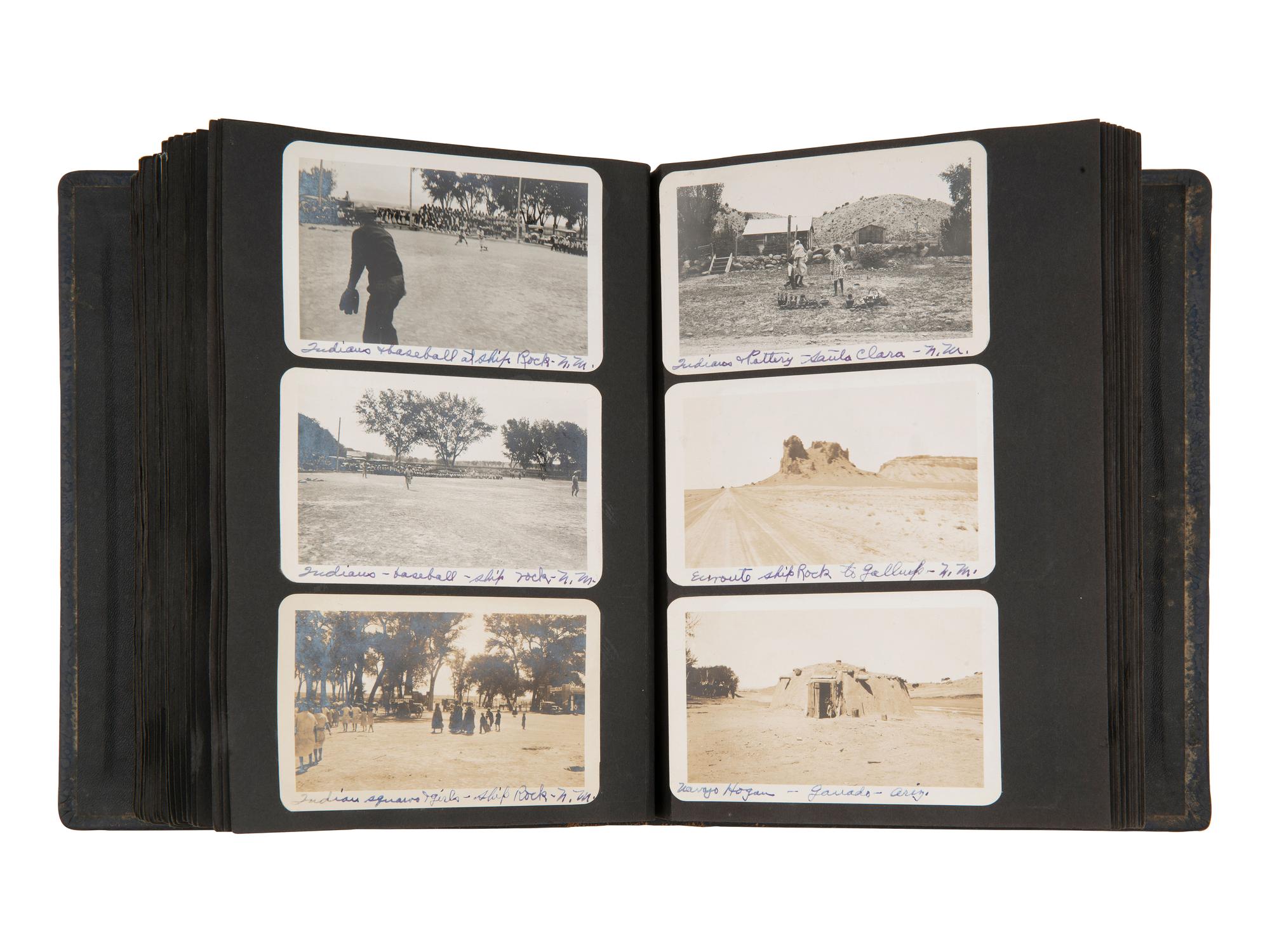 [WESTERN AMERICANA - NATIVE AMERICANS]. Photo albums documenting Rev. William L. Earl's travels in the American west, incl. views of the Ignacio Indian Boarding School and Pueblo artisans Severo and Maria Tafoya.