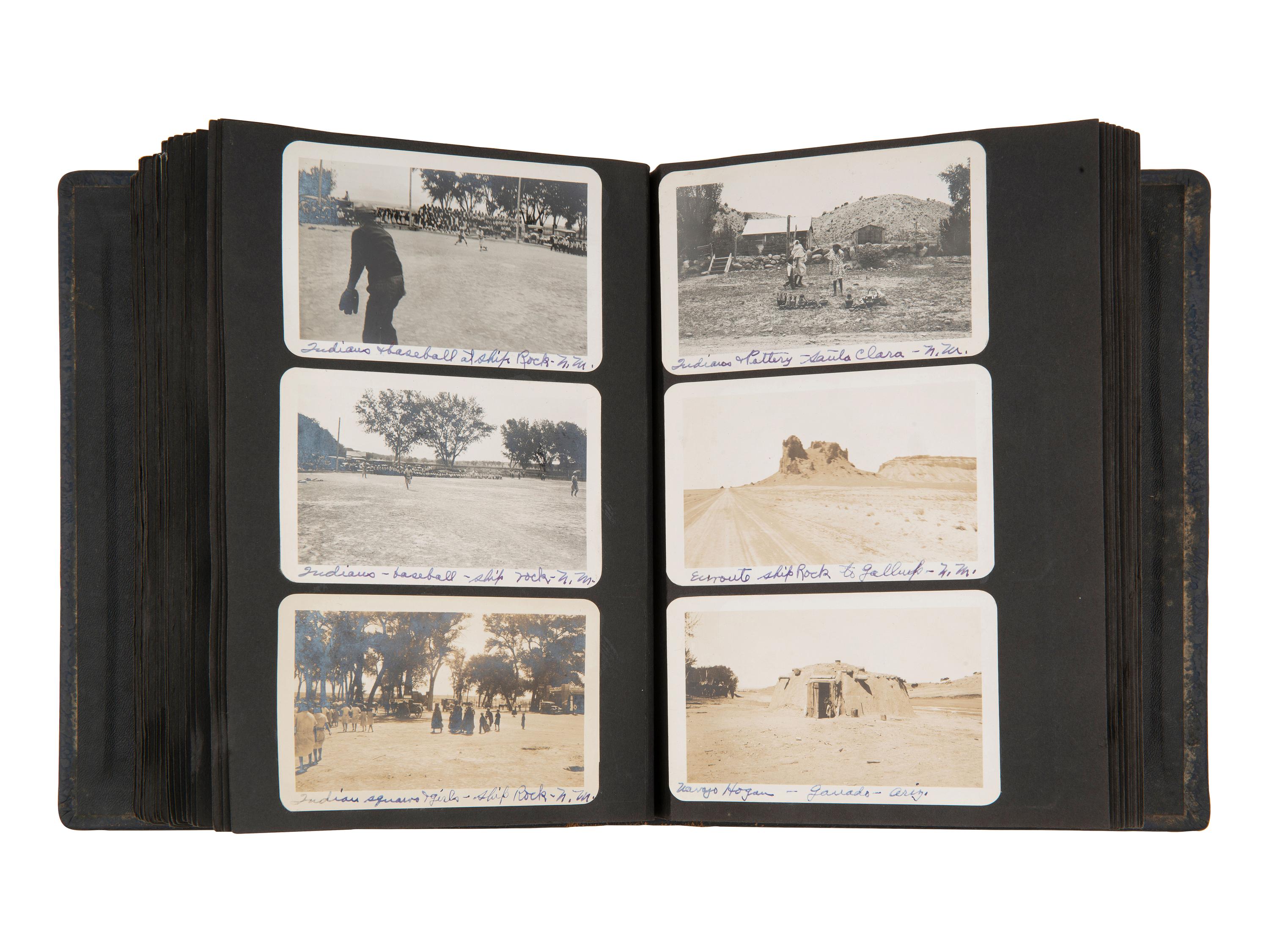 [WESTERN AMERICANA - NATIVE AMERICANS]. Photo albums documenting Rev. William L. Earl's travels in the American west, incl. views of the Ignacio Indian Boarding School and Pueblo artisans Severo and Maria Tafoya.