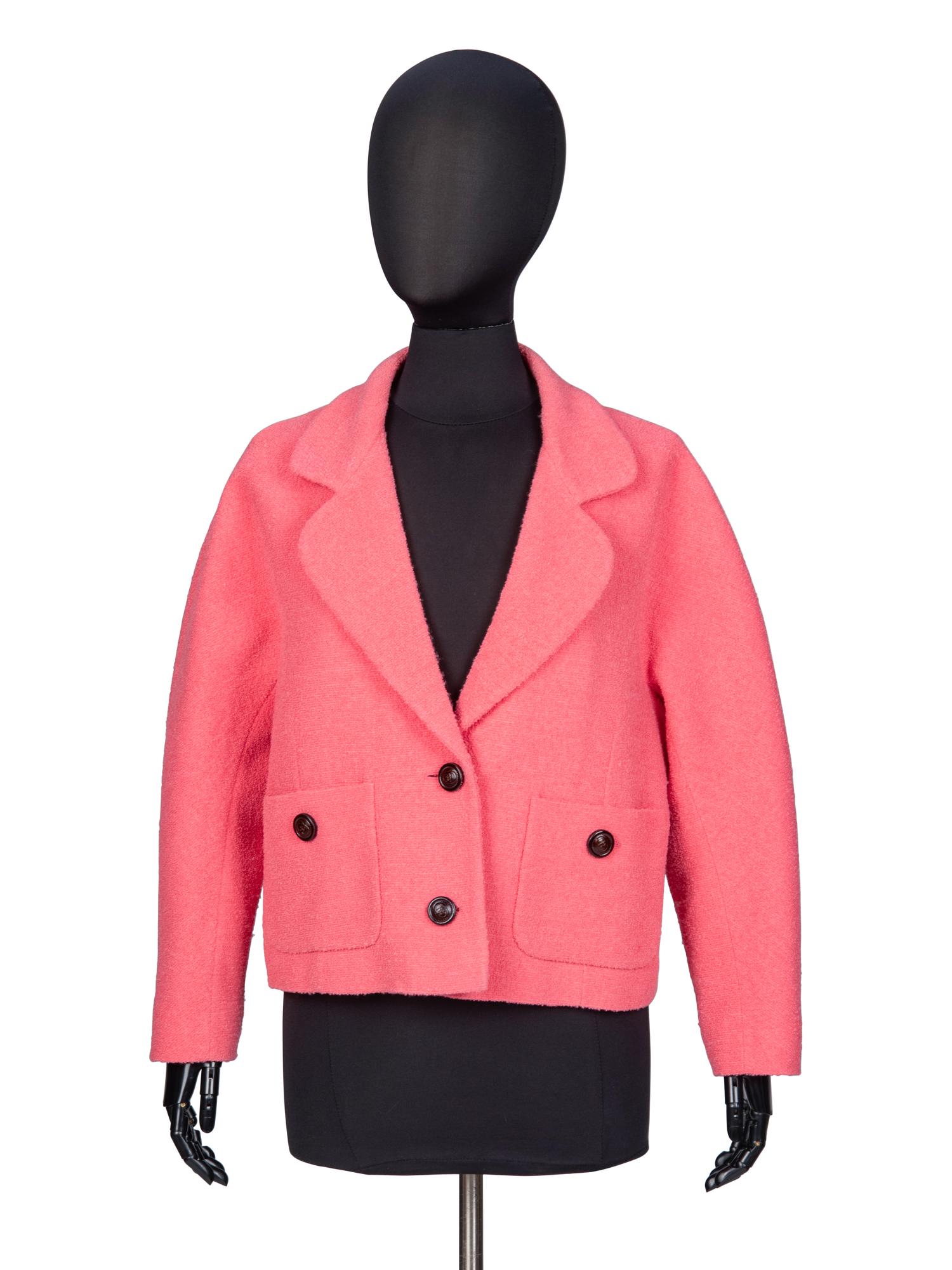 GUCCI, PINK TWEED BOXY JACKET