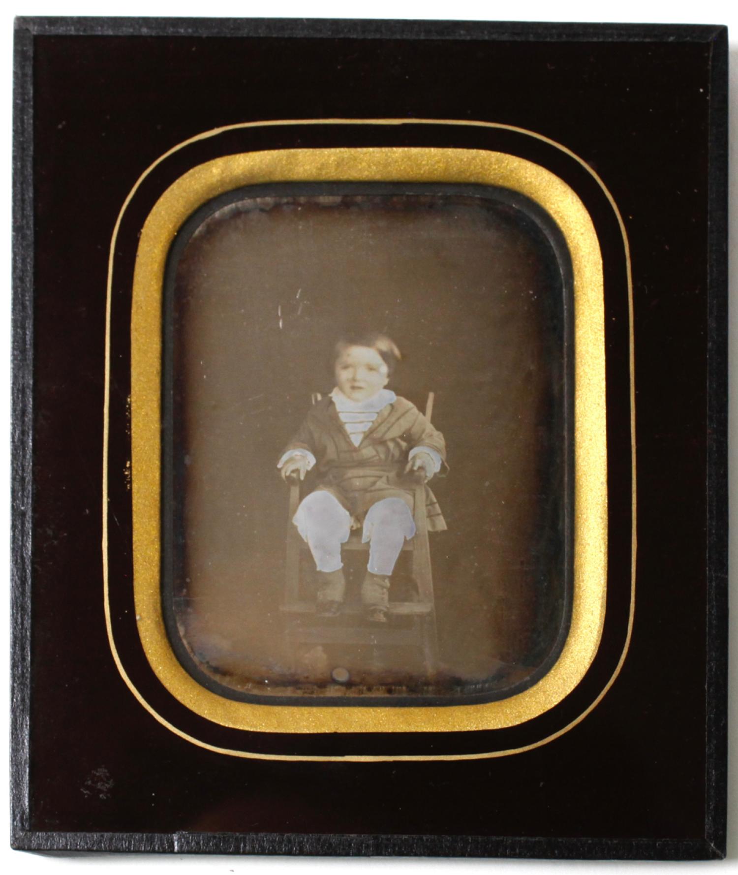 [Daguerreotype] A Young Lad in a Highchair