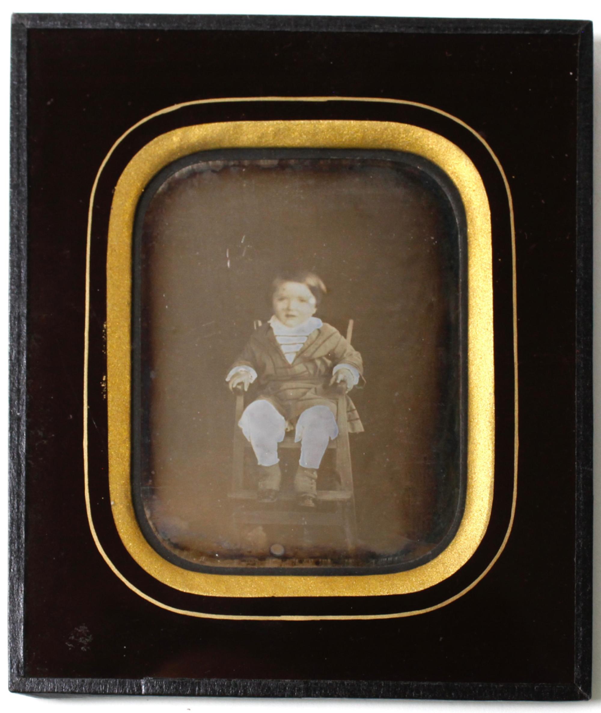 [Daguerreotype] A Young Lad in a Highchair