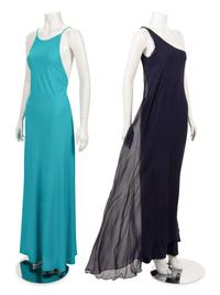 Three Knit Dresses: Two Halston, One Galanos, 1960-70s