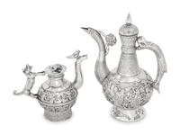 Two Silver Tea Pots