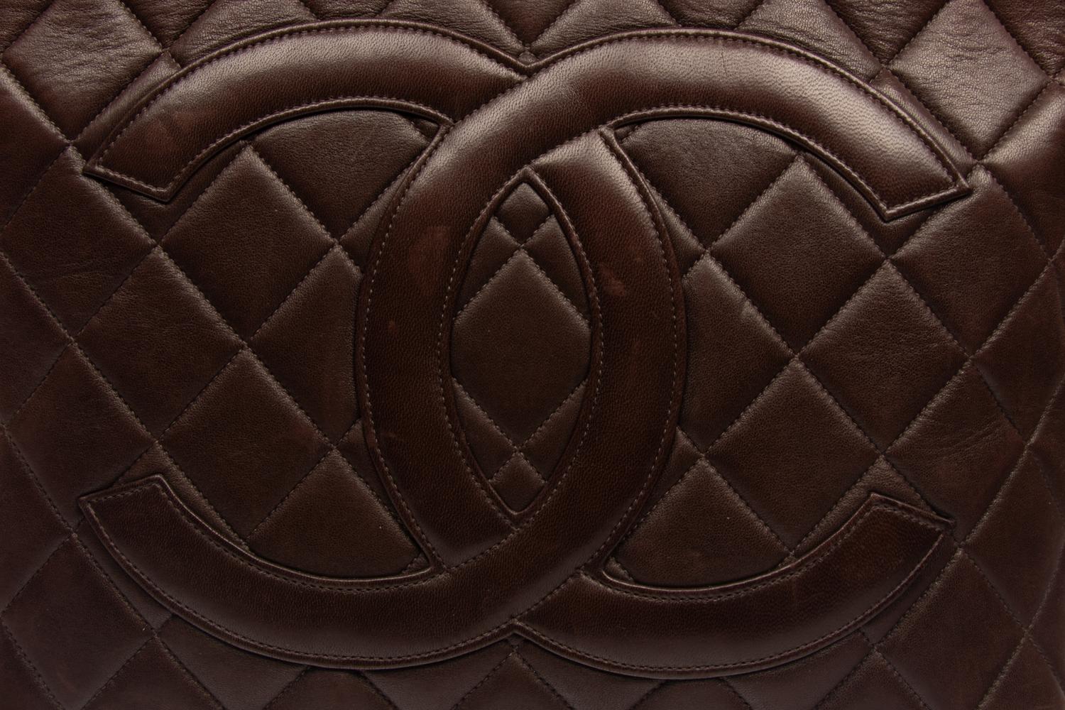 Chanel Medallion Tote in Brown Lambskin