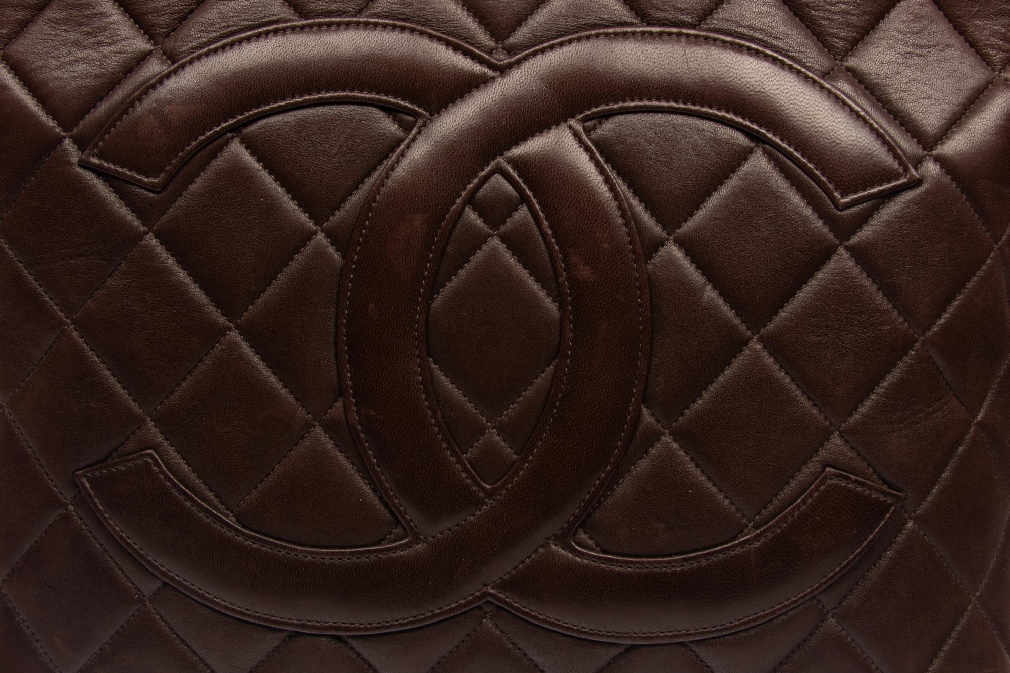 Chanel Medallion Tote in Brown Lambskin